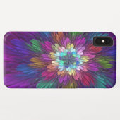 花カラフルサイケデリック抽象芸術フラクタル Case-Mate iPhoneケース (裏面(横))