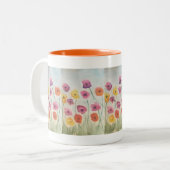 花カラフルズデラックスマグ ツートーンマグカップ (正面左)