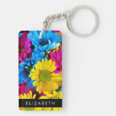 花カラフルデイジーボホお名前 キーホルダー (裏面)