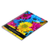 花カラフルデイジーボホお名前 ノートブック (左側)