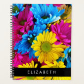 花カラフルデイジーボホお名前 プランナー手帳 (正面)