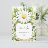 花カラフルデイジー赤ちゃんシャワー サンキューカード (スタンド正面)