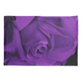 花カラフルデザインバラ紫 枕カバー (裏面)