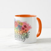 花カラフルデザイン聖句 マグカップ (正面右)