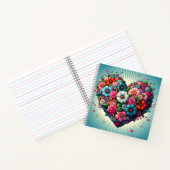 花カラフルハート! ノートブック (内部)