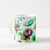 花カラフルパッテン コーヒーマグカップ (正面左)