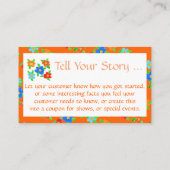 花カラフルフェミニン咲きデザイナー名刺 割引カード (裏面)