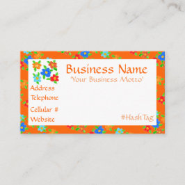 花カラフルフェミニン咲きデザイナー名刺 割引カード