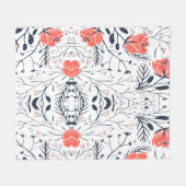 花カラフルフリースブランケット フリースブランケット (正面(横))