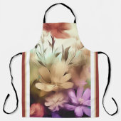 花カラフルフローラオールオーバープリントエプロン エプロン (正面)
