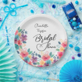 花カラフルブライダルBash ペーパープレート (パーティー)