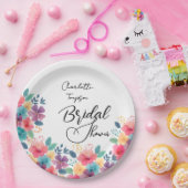 花カラフルブライダルBash ペーパープレート (パーティー)