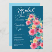 花カラフルブライダルBash 招待状 (正面/裏面)