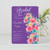花カラフルブライダルBash 招待状 (スタンド正面)