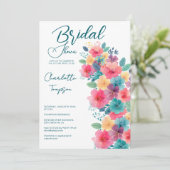 花カラフルブライダルBash 招待状 (スタンド正面)