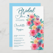 花カラフルブライダルBash 招待状 (正面/裏面)