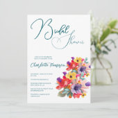 花カラフルブライダルBash 招待状 (スタンド正面)