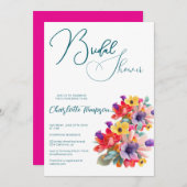 花カラフルブライダルBash 招待状 (正面/裏面)