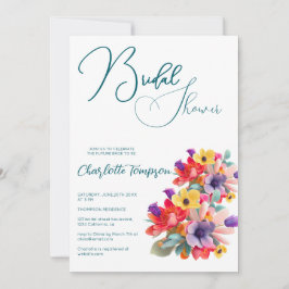 花カラフルブライダルBash 招待状