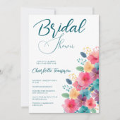 花カラフルブライダルBash 招待状 (正面)