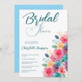 花カラフルブライダルBash 招待状 (正面/裏面)