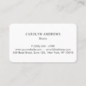 花カラフルベビー足跡ロゴ赤面 – ピンク 名刺 (裏面)