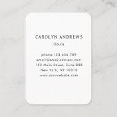 花カラフルベビー足跡ロゴ 名刺 (裏面)