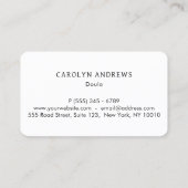 花カラフルベビー足跡ロゴ 名刺 (裏面)