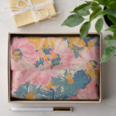 花カラフルモダン花柄 薄葉紙 (ギフト)