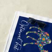 花カラフルラクダ ビーチタオル (インサイチュ)