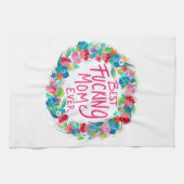 花カラフルリース最高のF*Kママ キッチンタオル (横)