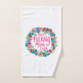 花カラフルリース最高のF*Kママ バスタオルセット (ハンドタオル)