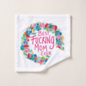 花カラフルリース最高のF*Kママ バスタオルセット (ウォッシュタオル)