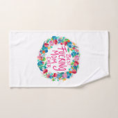 花カラフルリース最高のF*Kママ バスタオルセット (ハンドタオル)