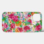 花カラフルヴィンテージスタイルアートフォンケース Case-Mate iPhoneケース (裏面 (横))