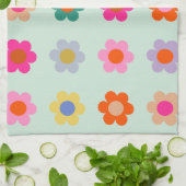 花カラフルヴィンテージフローラ キッチンタオル (折り畳み)