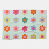 花カラフルヴィンテージフローラ キッチンタオル (横)