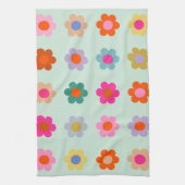 花カラフルヴィンテージフローラ キッチンタオル (縦)