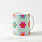 花カラフルヴィンテージフローラ コーヒーマグカップ (正面右)