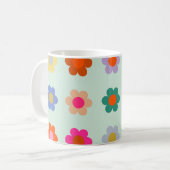 花カラフルヴィンテージフローラ コーヒーマグカップ (正面左)