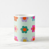 花カラフルヴィンテージフローラ コーヒーマグカップ (中央)