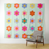 花カラフルヴィンテージフローラ タペストリー (インサイチュ(横))