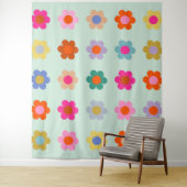 花カラフルヴィンテージフローラ タペストリー (インサイチュ)