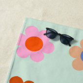 花カラフルヴィンテージフローラ ビーチタオル (インサイチュ)