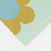 花カラフルヴィンテージフローラ フリースブランケット (角)