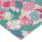 花カラフル中国の柄 ショートテーブルランナー (コーナー)