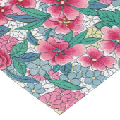 花カラフル中国の柄 ショートテーブルランナー (コーナー)