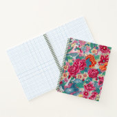 花カラフル中国の柄 ノートブック (内部)