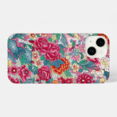 花カラフル中国の柄 iPhoneケース (裏面横)