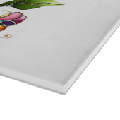 花カラフル付きステンドグラス蝶 カッティングボード (角)